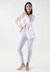 Salsa Secret Push in Cropped Skinny Jeans, Light Blue
