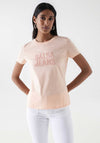 Salsa Sequin Logo T-Shirt, Peach