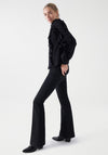 Salsa Ruffled Balloon Sleeve Blouse, Black