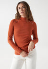 Salsa Metallic Applique Knit Jumper, Orange