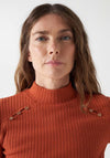 Salsa Metallic Applique Knit Jumper, Orange