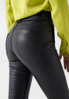 Salsa Leather Effect Faith Push in Trouser, Black