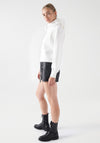 Salsa Floral Corsage Detail Hooded Sweatshirt, White