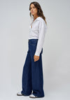 Salsa Super High Rise Wide Leg Jeans, Blue