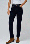 Salsa True Slim Cropped Jeans, Dark Blue Denim