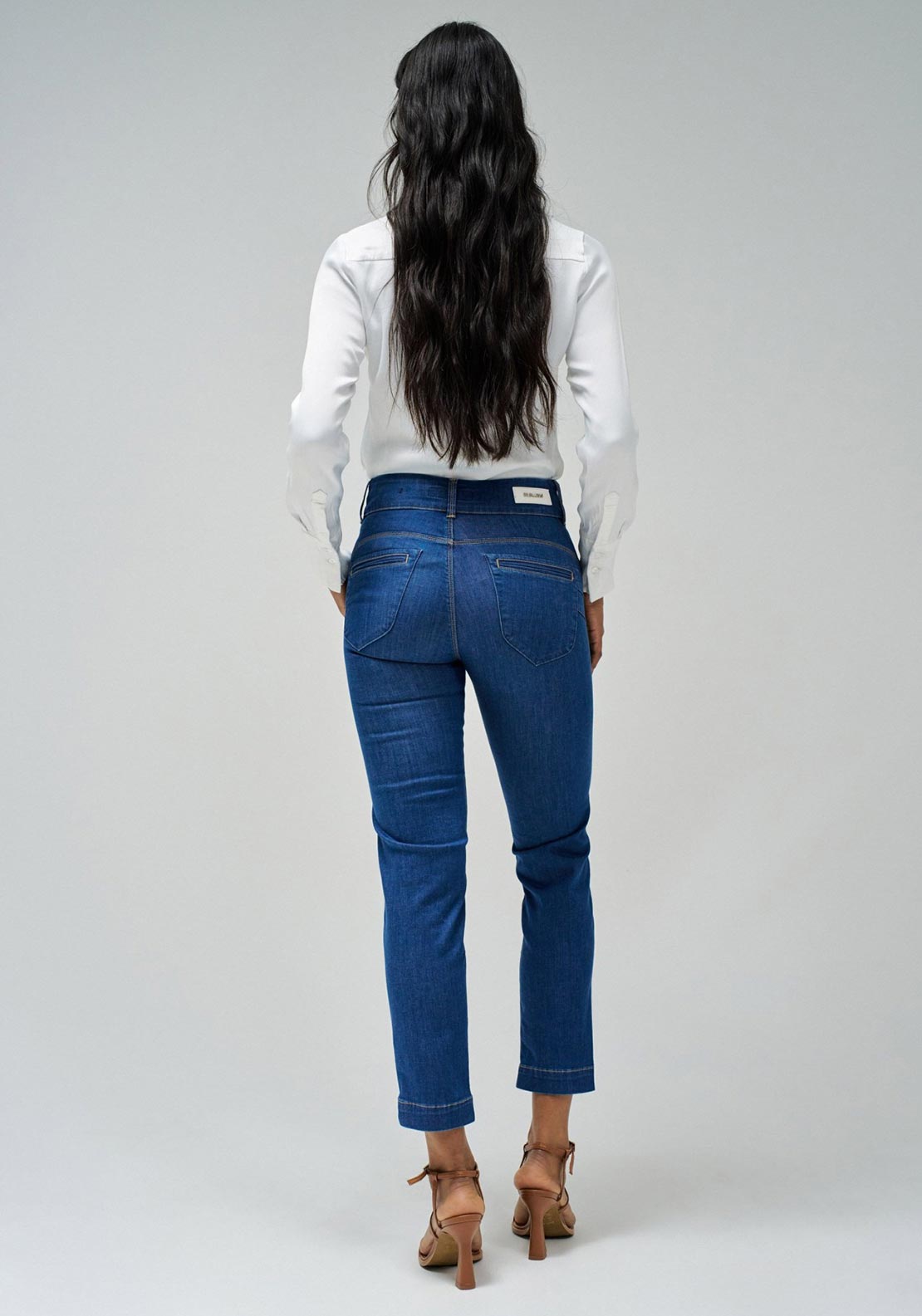 Salsa Jeans Secret Chino Cropped Slim Jeans, Blue