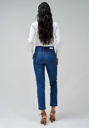 Salsa Jeans Secret Chino Cropped Slim Jeans, Blue