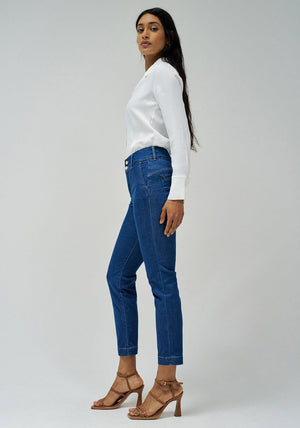 Salsa Jeans Secret Chino Cropped Slim Jeans, Blue