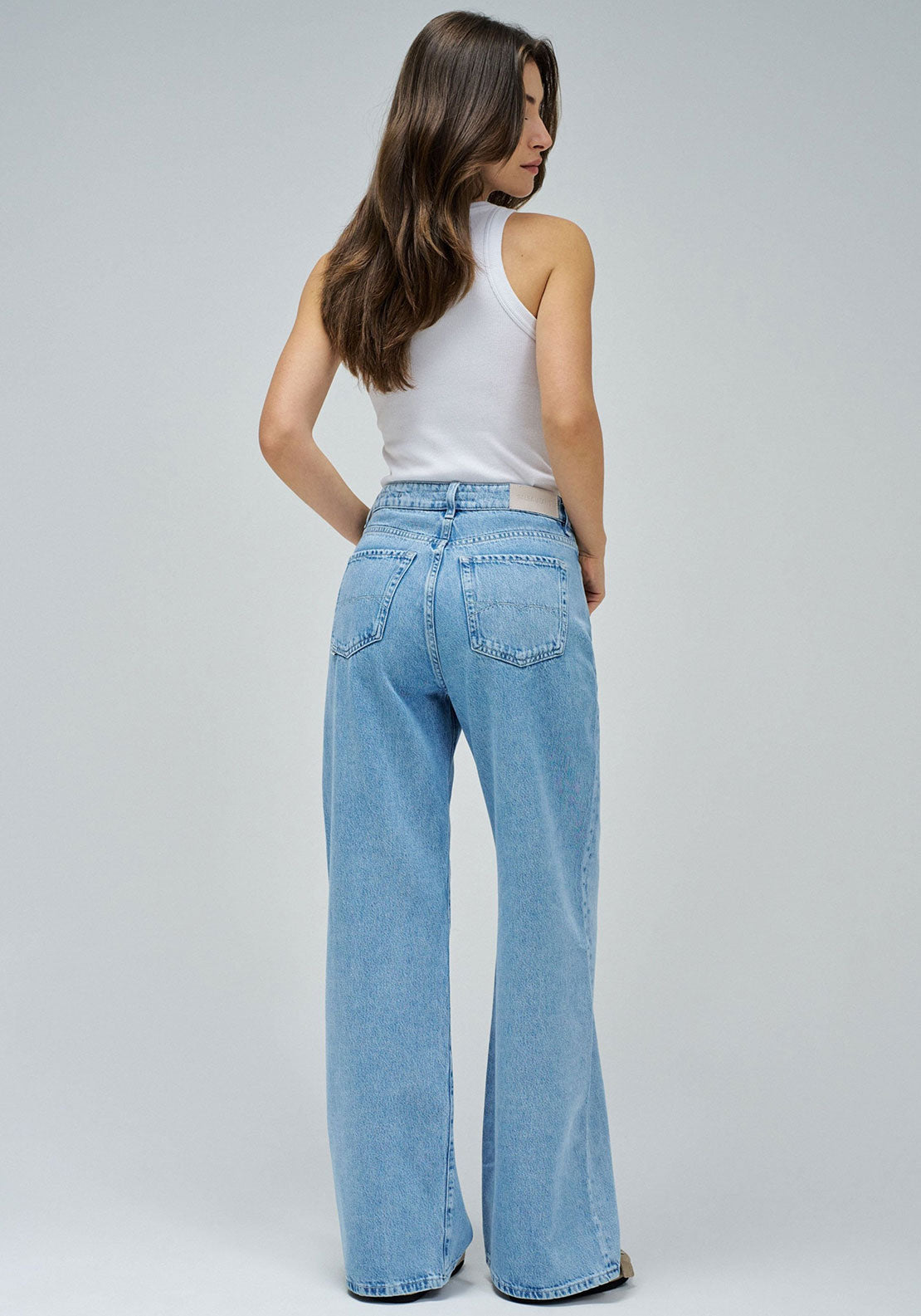 Salsa Jeans Wide Leg Jeans, Light Denim Wash
