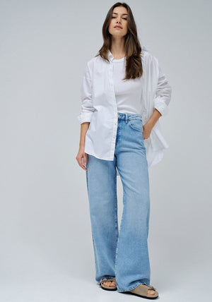 Salsa Jeans Wide Leg Jeans, Light Denim Wash