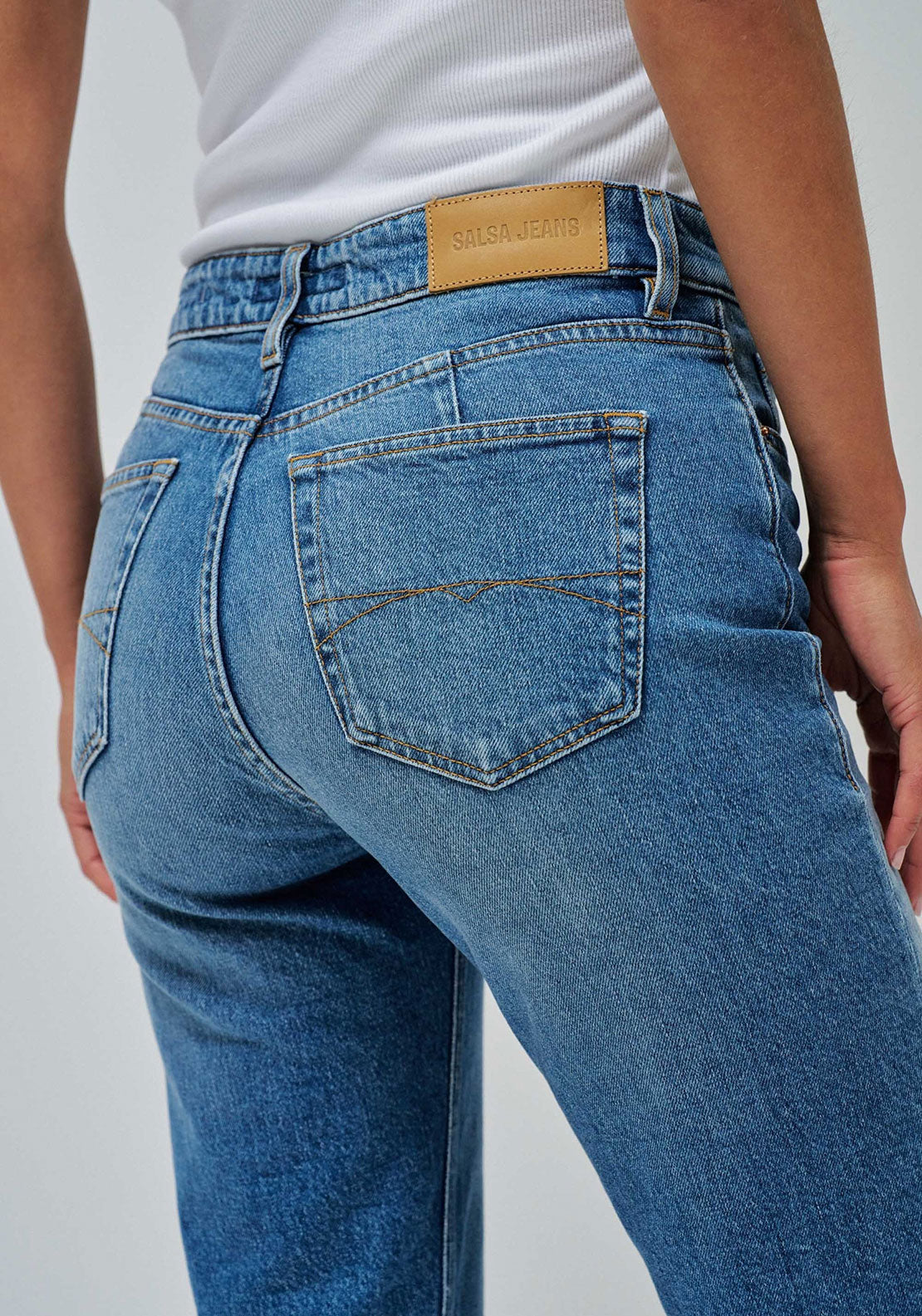 Salsa True Slim Leg Jeans, Medium Blue