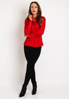 Salsa Pointed Collar Blouse, Red