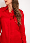 Salsa Pointed Collar Blouse, Red