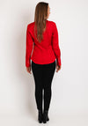 Salsa Pointed Collar Blouse, Red