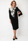 Samantha Jane Audrey Floral Embellished Pencil Dress, Black