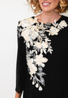 Samantha Jane Audrey Floral Embellished Pencil Dress, Black