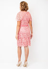 Samantha Jane Floral Lace Midi Dress, Coral
