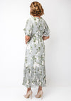 Samantha Jane Floral Print Occasional Midi Dress, Green