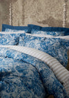 Sanderson x Giles Deacon Fringed Tulip Toile Duvet Cover Set, Smalt