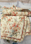 Sanderson x Giles Deacon Lakeland Paradis Printed and Hand Quilted Throw, Carmine