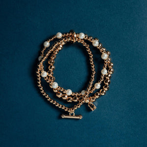 Sandra’s Signature Collection Michelle Stacking Bracelets, Gold