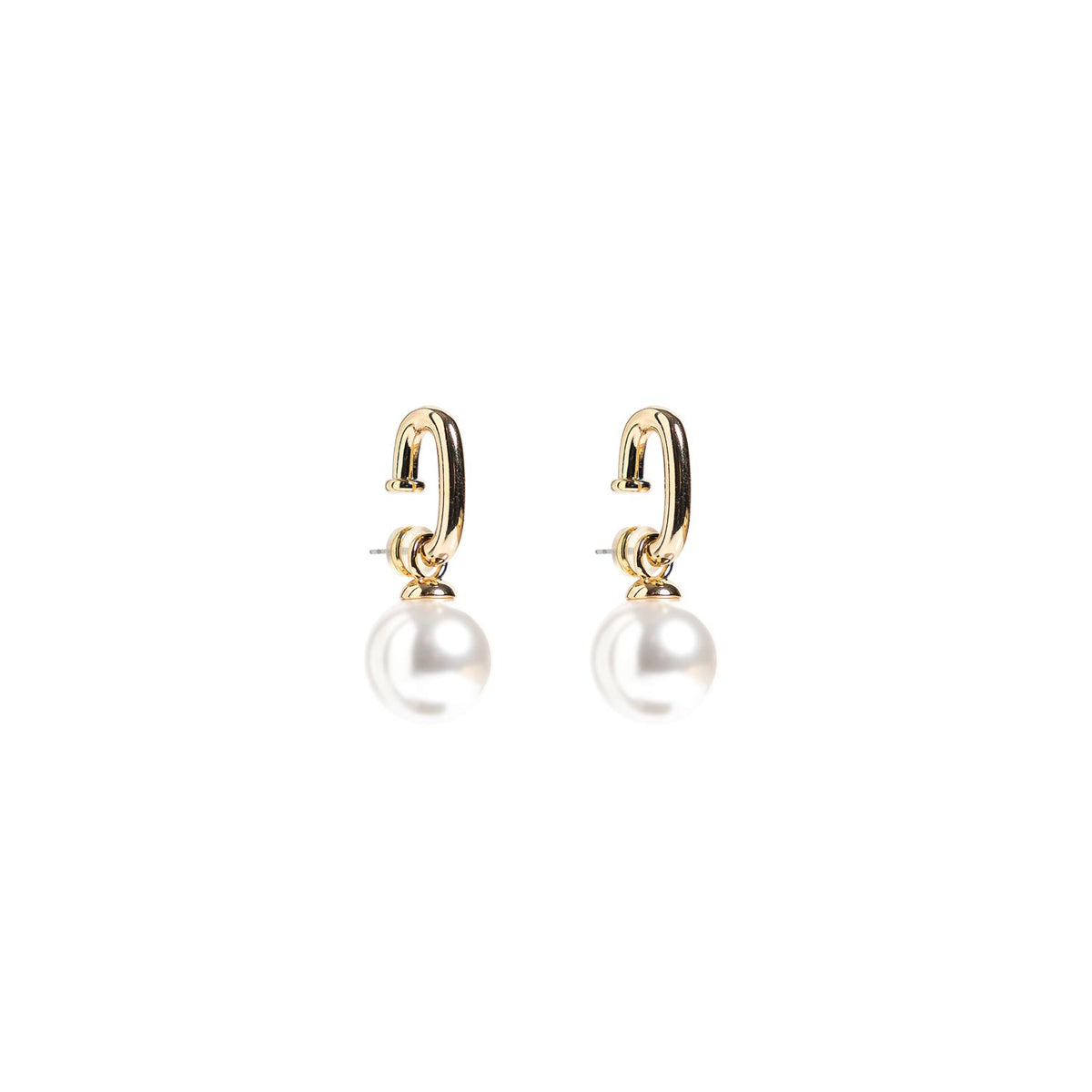 Sandra’s Signature Collection Maire Pearl Charm Earrings, Gold