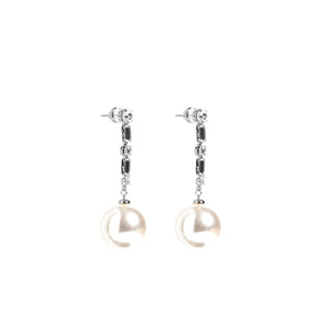 Sandra’s Signature Collection Sandra Pearl Drop Earrings, Silver