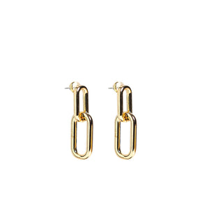 Sandra’s Signature Collection Lily Double Link Earrings, Gold