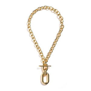 Sandra’s Signature Collection Lily T-Bar Chain Link Necklace, Gold