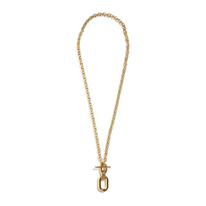 Sandra’s Signature Collection Lily Long T-Bar Chain Link Necklace, Gold