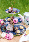 Sara Miller Orchard 3 Tier Cake Stand, Navy