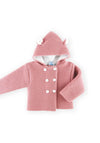 Sardon Baby Girl Knitted Jacket With Hood, Pink