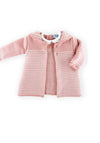 Sardon Baby Girl Knitted Dress and Cardigan Set, Pink