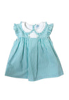 Sardon Baby Girl Stripe Dress, Green