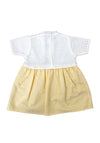 Sardon Baby Girls Ice Cream Stripe Short Sleeve Dress, Yellow