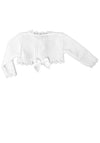 Sardon Baby Girls Knit Long Sleeve Cardigan, White
