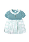 Sardon Baby Girls Bird Short Sleeve Dress, Green