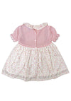 Sardon Baby Girls Floral Frill Collar Dress, Pink