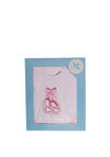 Sardon Baby Girl Ballerina Hooded Towel and Bib Set, Pink