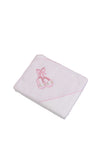 Sardon Baby Girl Ballerina Hooded Towel and Bib Set, Pink