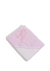 Sardon Baby Girl Unicorn Hooded Towel and Bib Set, Pink