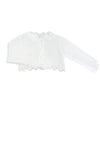 Sardon Baby Girl Knitted Bolero Cardigan, White