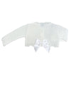 Sardon Baby Girl Knitted Bolero Cardigan, White