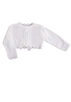 Sardon Baby Girl Bolero Knit Cardigan, White
