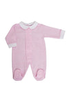 Sardon Baby Girl Long Sleeve Collar Babygrow, Pink