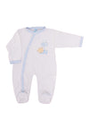 Sardon Baby Boy Long Sleeve Teddy Babygrow, Blue