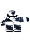 Sardon Baby Boy Stripe Bear Three Piece Set, Navy