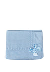 Sardon Baby Bow Knit Blanket, Blue