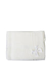 Sardon Baby Bow Knit Blanket, White