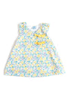 Sardon Baby Girl Floral and Bow Dress, Yellow Multi